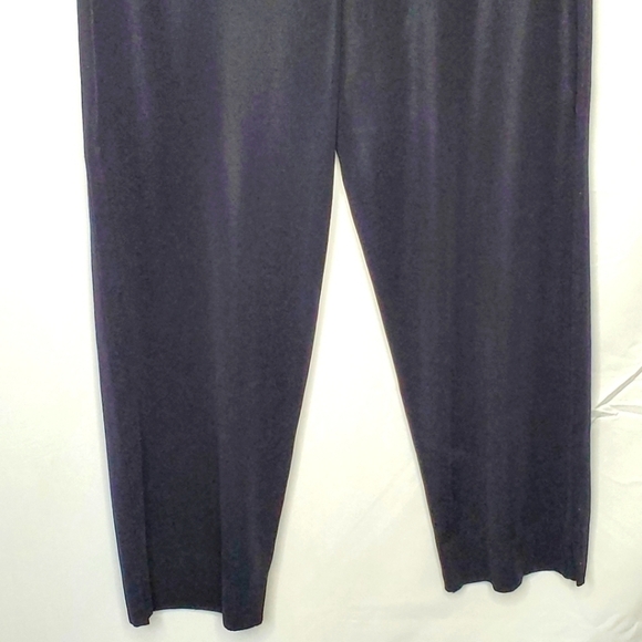 Exclusively Misook Knit Ankle Pant Size L Hi-Rise Black Stretch Casual Pull-on - Picture 4 of 16